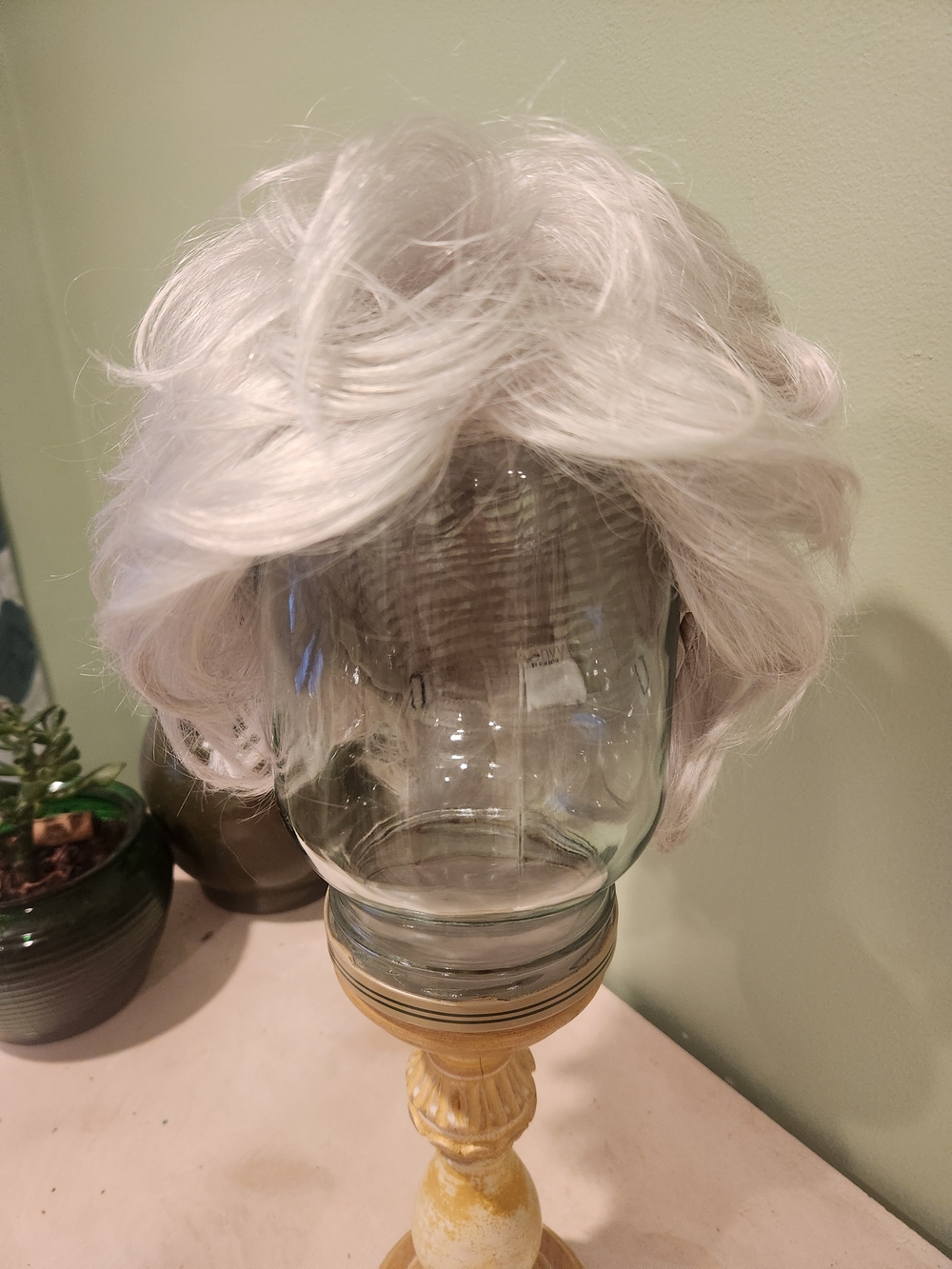 Two Short Layered Envy Wigs in Silver Blond
